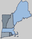 small map of New England